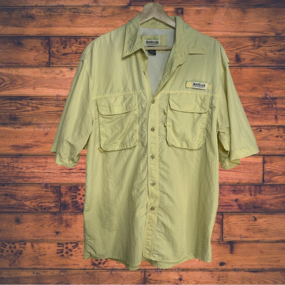 5 for $25🔥Magellan‎ Sportswear Yellow Fishing Shirt Medium